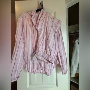 Victoria Secret pink stripes pajamas set xs